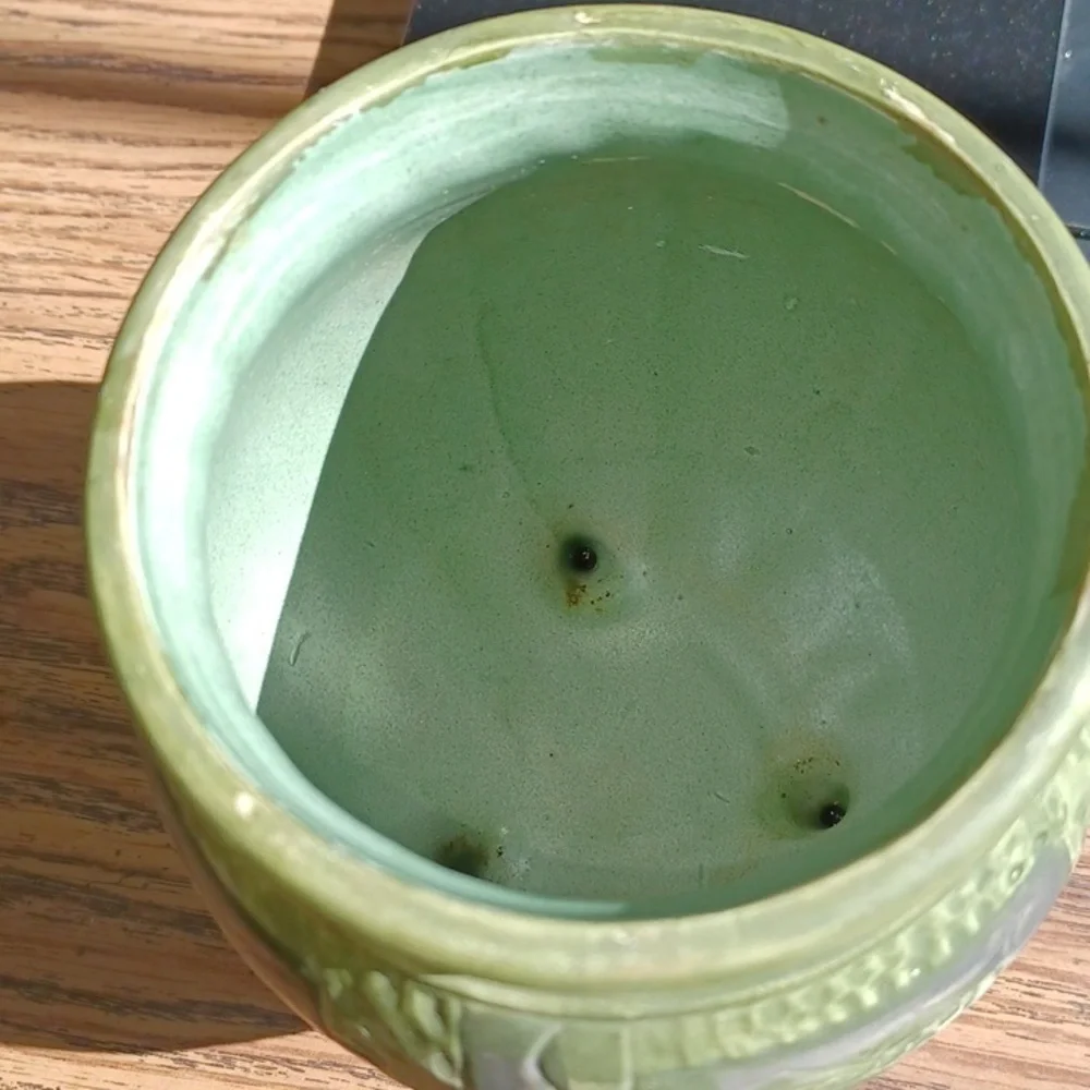 NAPCO Vintage Green Footed Planter, 1982, VIA Appia, A5497, 5.5